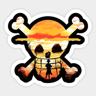 pirate king skull Sticker